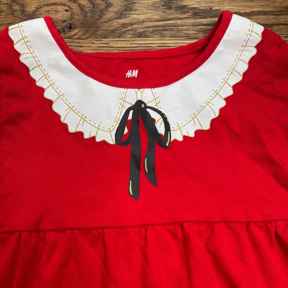 NWOT H&M Printed Jersey  Christmas Dress - Picture 5 of 12